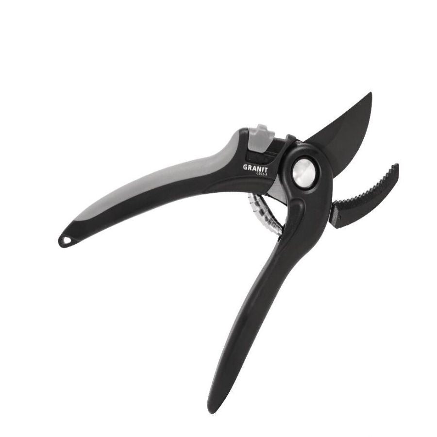 GRANIT BLACK EDITION Profi-Gartenschere GS02-A, PTFE-beschichtet, ergonomischer Softgriff