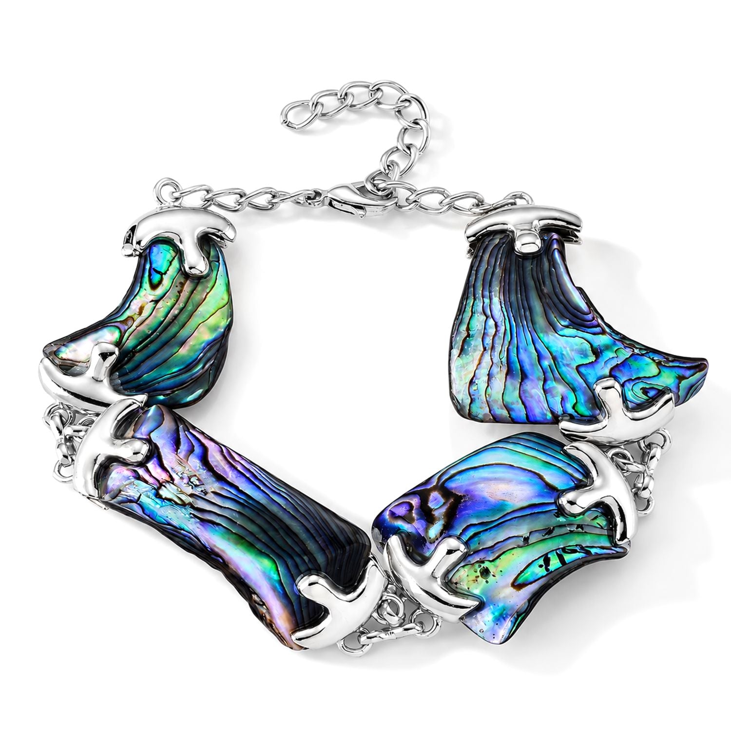 Abalone Muschel Armband, flexibel, Nickelfreies Messing ca. 65.00 ct