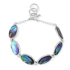 Abalone Muschel Armband ca. Flexibles cm Nickelfreies Messing ca. 45.00 ct