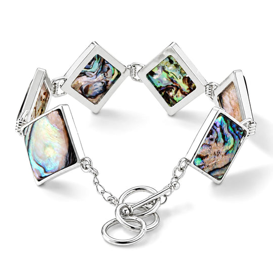 Abalone Muschel Armband ca. Flexibles cm Nickelfreies Messing ca. 75.00 ct