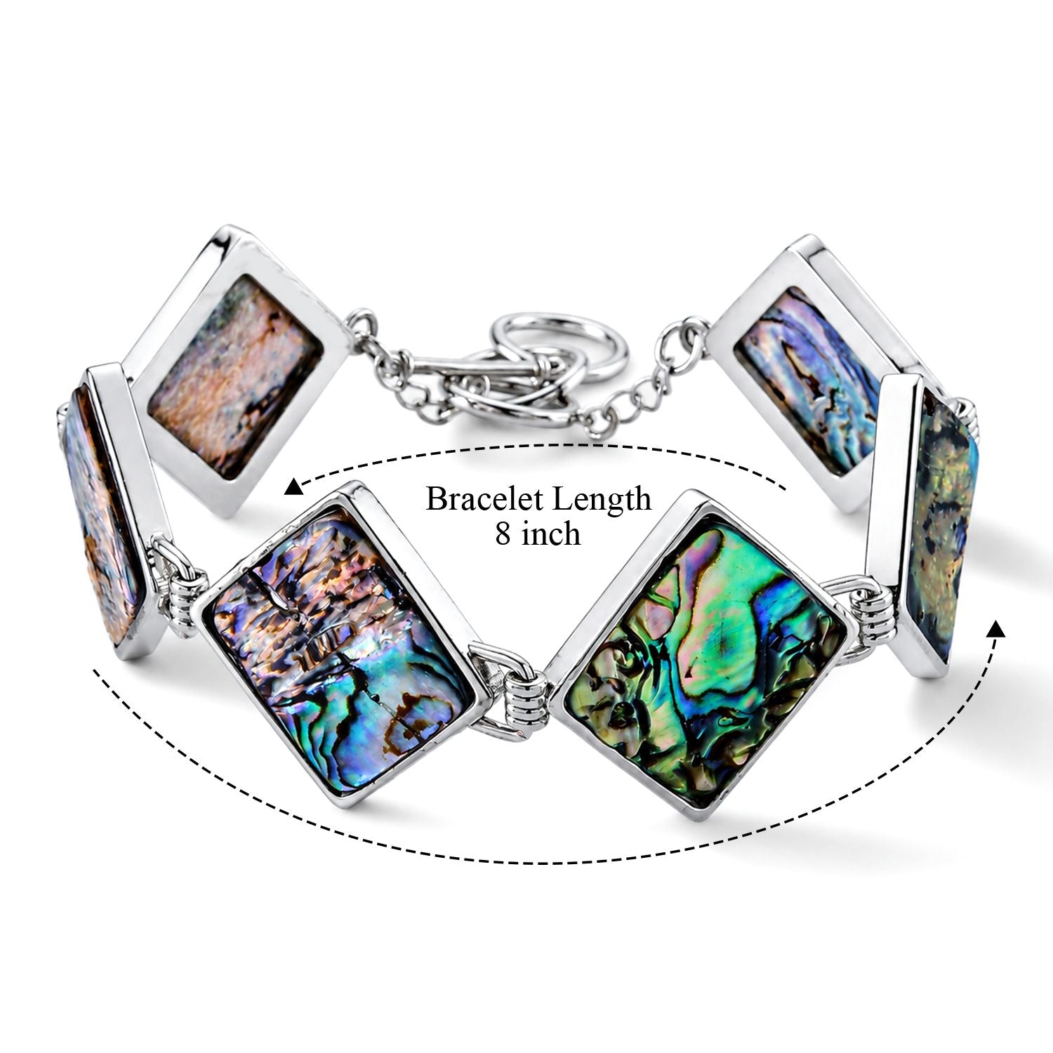 Abalone Muschel Armband ca. Flexibles cm Nickelfreies Messing ca. 75.00 ct