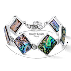 Abalone Muschel Armband ca. Flexibles cm Nickelfreies Messing ca. 75.00 ct