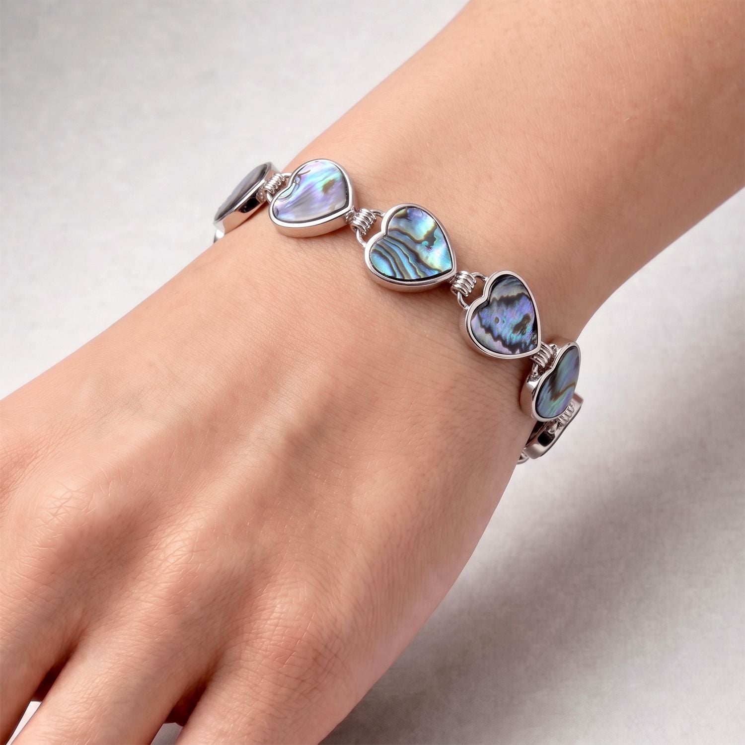 Abalone Muschel Armband ca. Flexibles cm Nickelfreies Messing ca. 50.00 ct