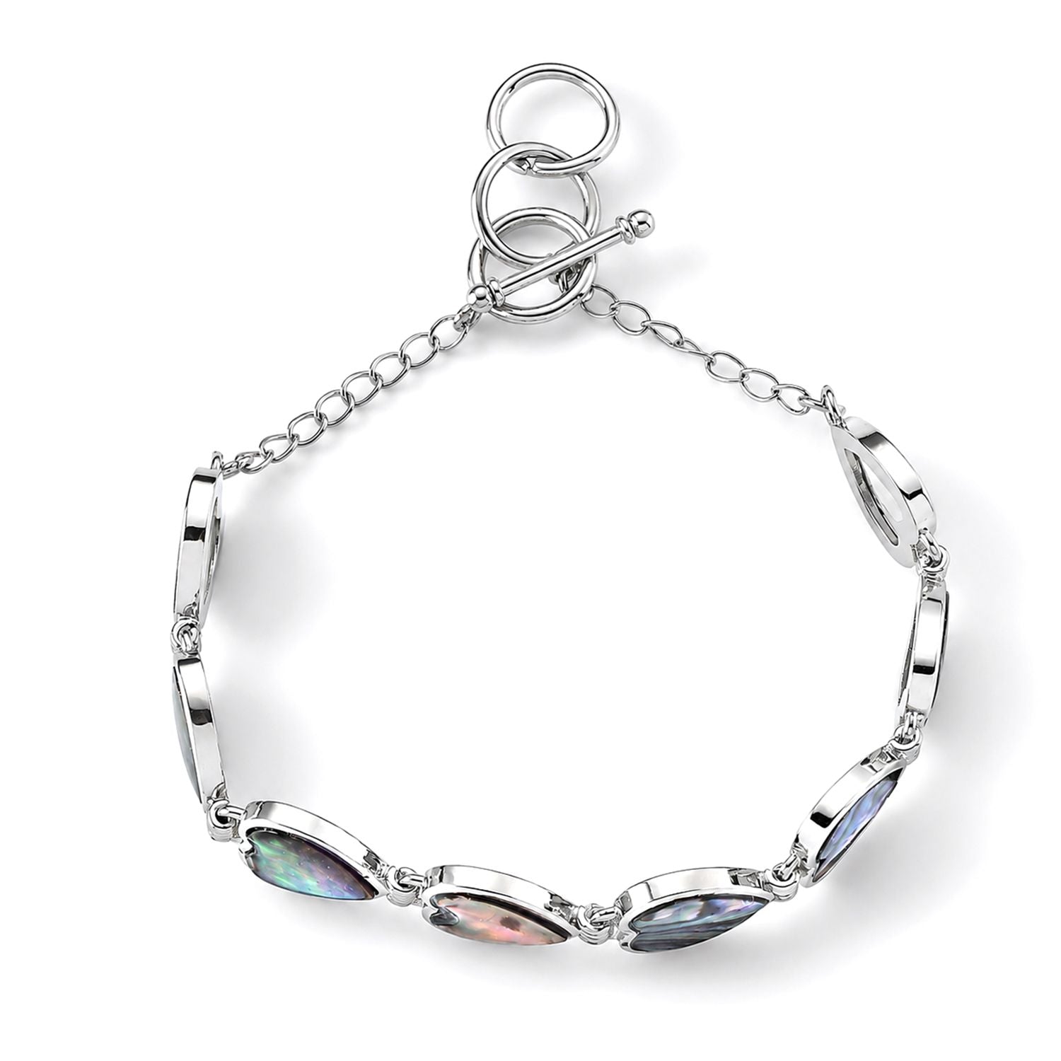 Abalone Muschel Armband ca. Flexibles cm Nickelfreies Messing ca. 50.00 ct