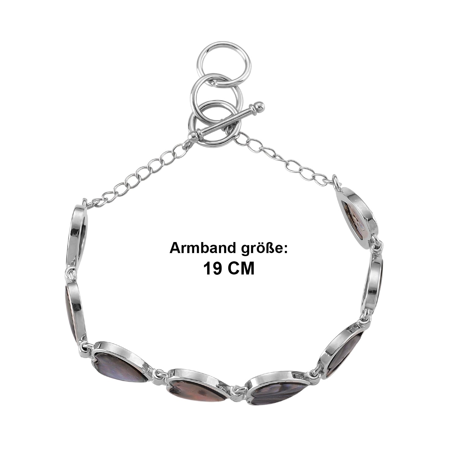 Abalone Muschel Armband ca. Flexibles cm Nickelfreies Messing ca. 50.00 ct
