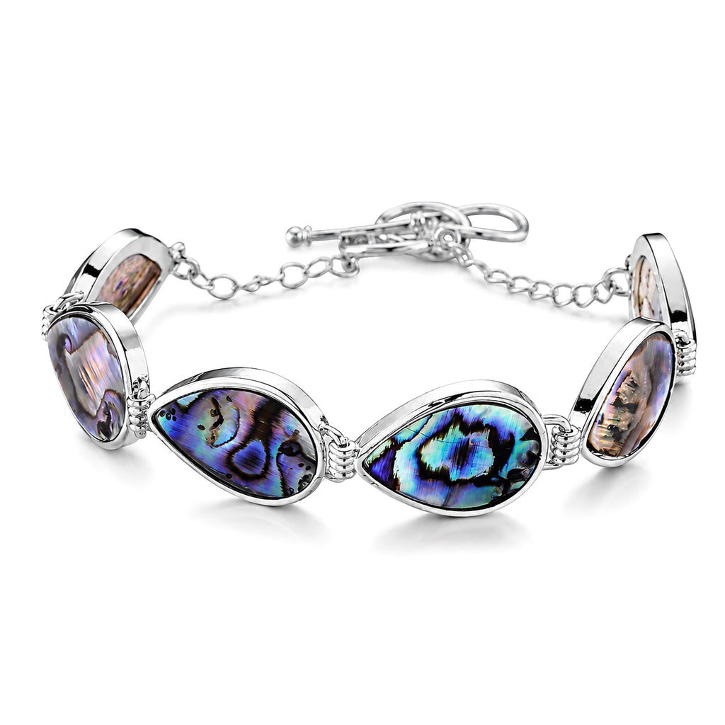 Abalone Muschel Armband ca. Flexibles cm Nickelfreies Messing ca. 55.00 ct