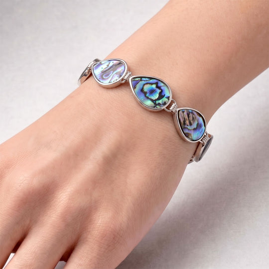 Abalone Muschel Armband ca. Flexibles cm Nickelfreies Messing ca. 55.00 ct