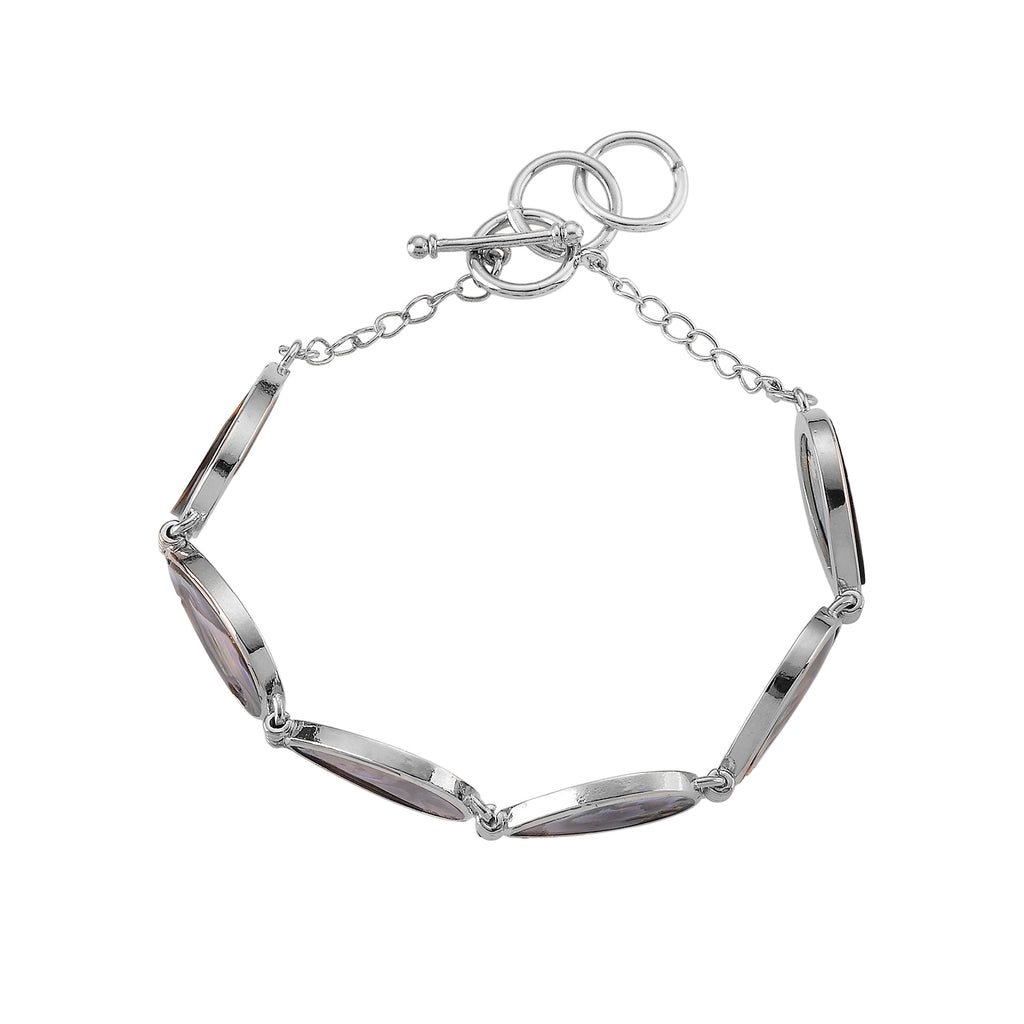 Abalone Muschel Armband ca. Flexibles cm Nickelfreies Messing ca. 55.00 ct
