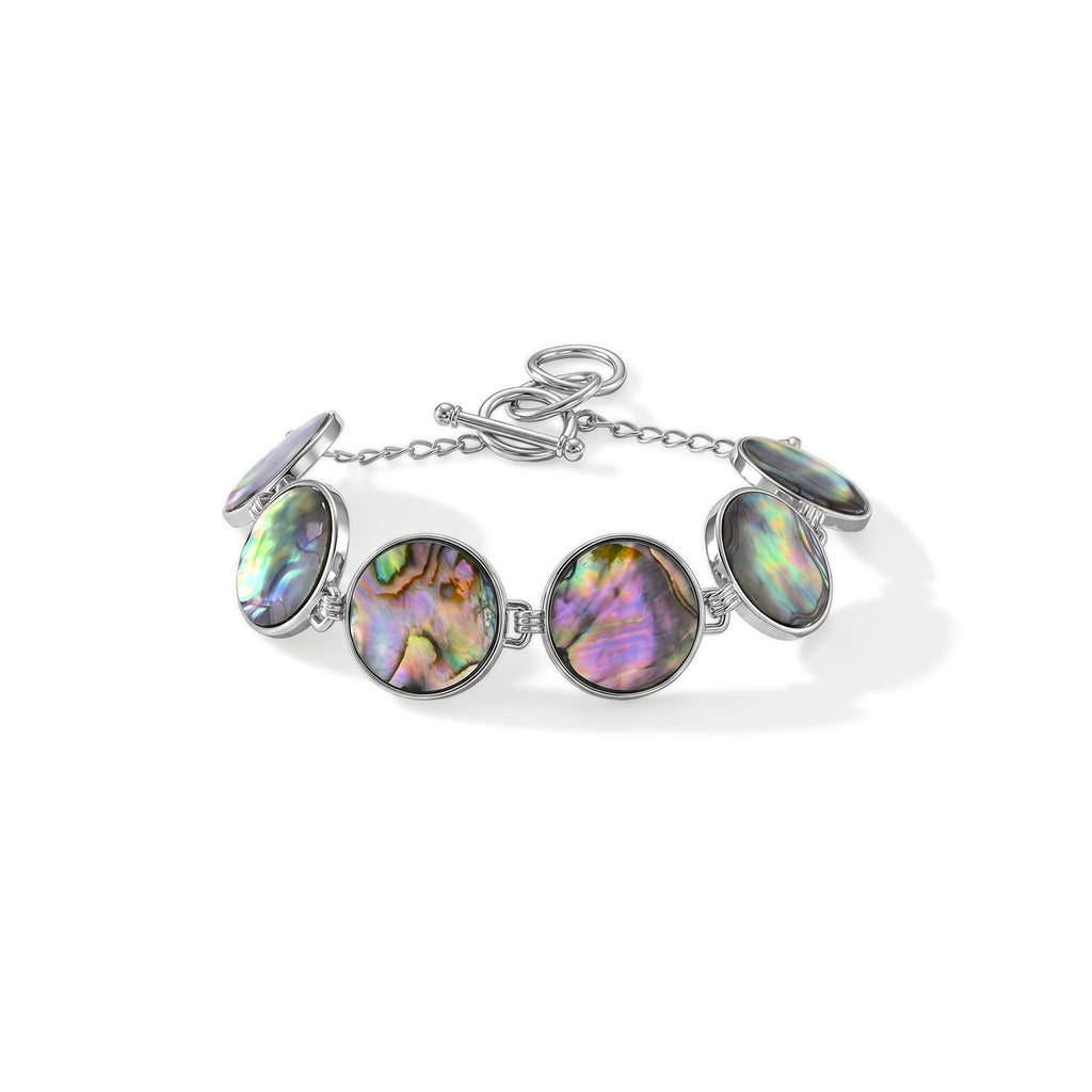 Abalone Muschel Armband ca. Flexibles cm Nickelfreies Messing ca. 45.00 ct