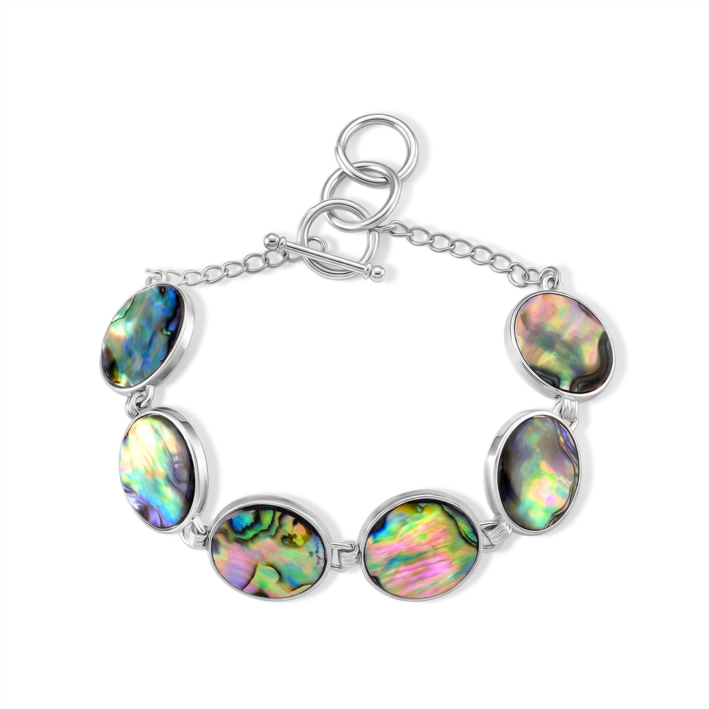 Abalone Muschel Armband ca. Flexibles cm Nickelfreies Messing ca. 45.00 ct