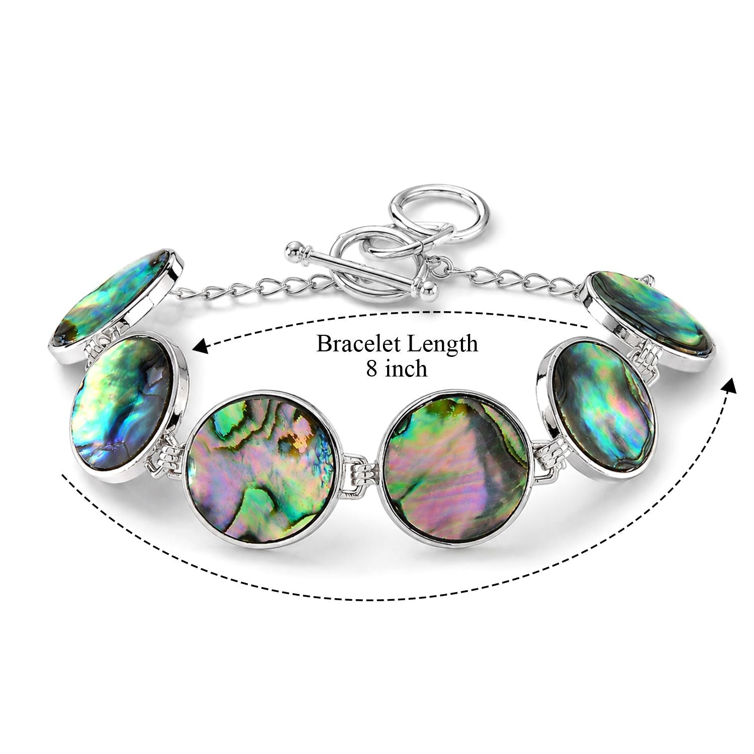 Abalone Muschel Armband ca. Flexibles cm Nickelfreies Messing ca. 45.00 ct