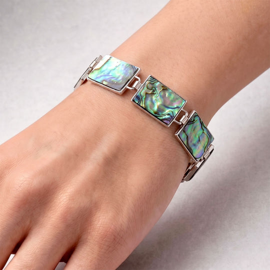 Abalone Muschel Armband ca. Flexibles cm Nickelfreies Messing ca. 60.00 ct