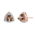 D'Joy AAA Morganit, Moissanit Ohrringe 925 Silber 750 Roségold vermeil (10-15 Werktage Lieferzeit) ca. 2,40 ct.