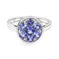 D'Joy AA Tansanit Ring 925 Silber Platiniert (Größe 18.00) ca. 1,34 ct