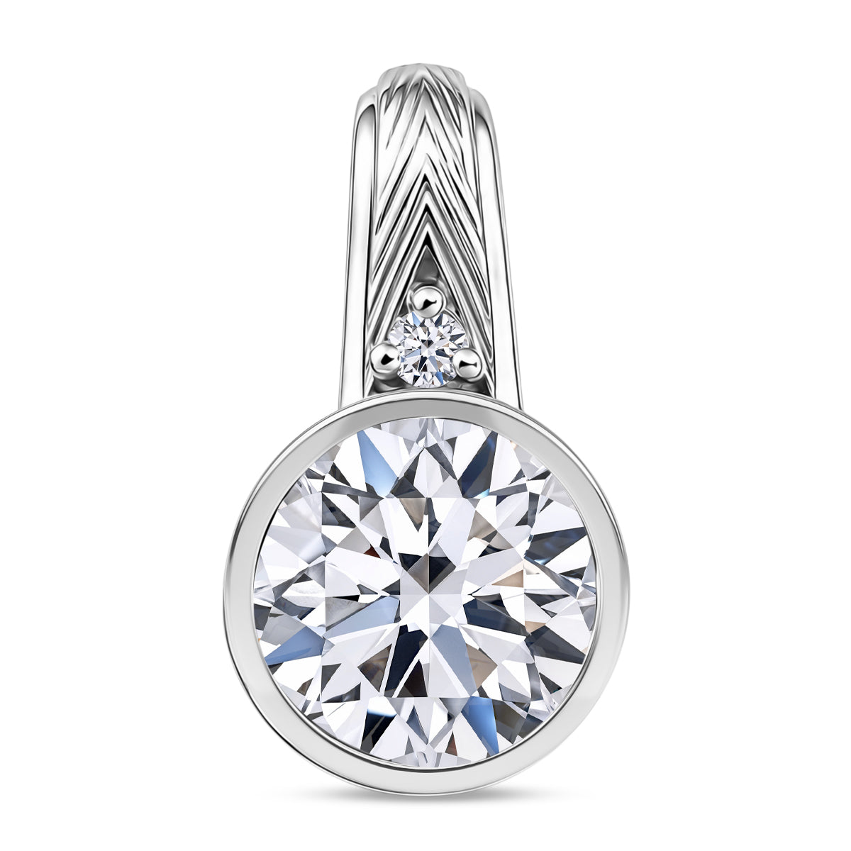 LUXURIANT DIAMOND - Lab Grown Diamant SI-GH Anhänger 925 Silber Rhodiniert (10-15 Werktage Lieferzeit) ca. 3,07 ct.