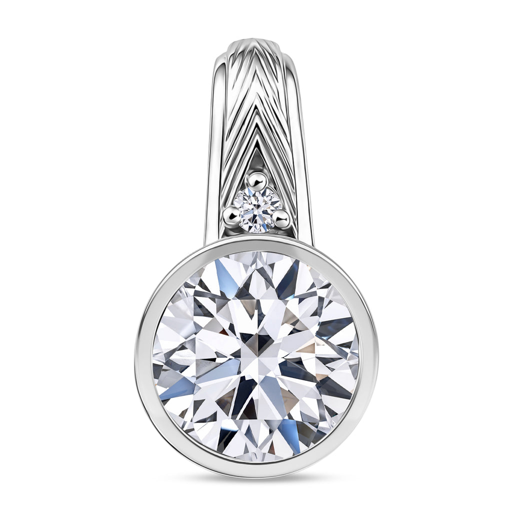 LUXURIANT DIAMOND - Lab Grown Diamant SI-GH Anhänger 925 Silber Rhodiniert ca. 3,07 ct.
