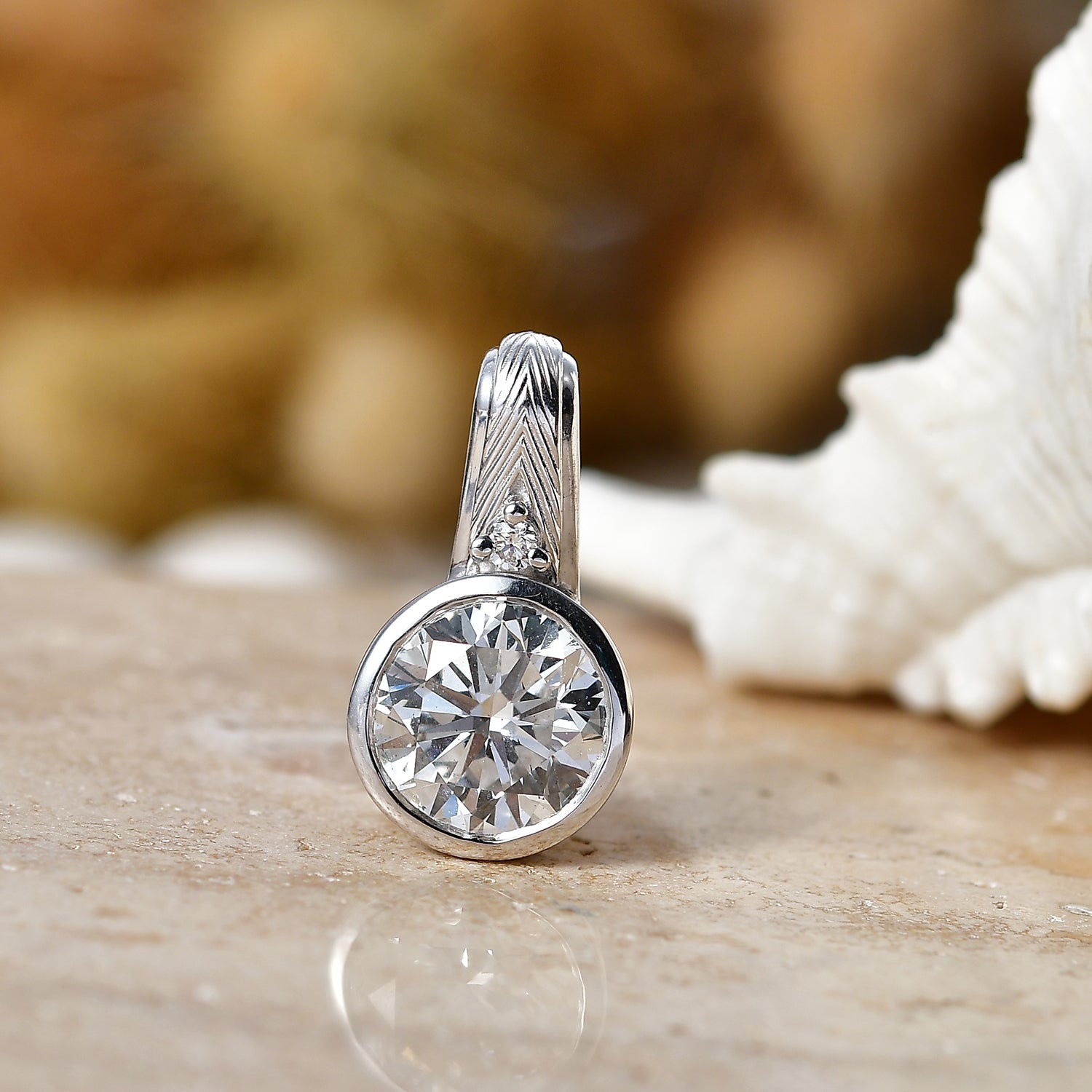 LUXURIANT DIAMOND - Lab Grown Diamant SI-GH Anhänger 925 Silber Rhodiniert (10-15 Werktage Lieferzeit) ca. 3,07 ct.