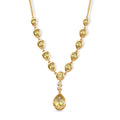 D'Joy AAA Ouro Verde-Quarz Halskette ca. 45 cm 925 Silber 750 Gelbgold vermeil ca. 11,08 ct.