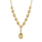 D'Joy AAA Ouro Verde-Quarz Halskette ca. 45 cm 925 Silber 750 Gelbgold vermeil ca. 11,08 ct.