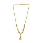 D'Joy AAA Ouro Verde-Quarz Halskette ca. 45 cm 925 Silber 750 Gelbgold vermeil ca. 11,08 ct.