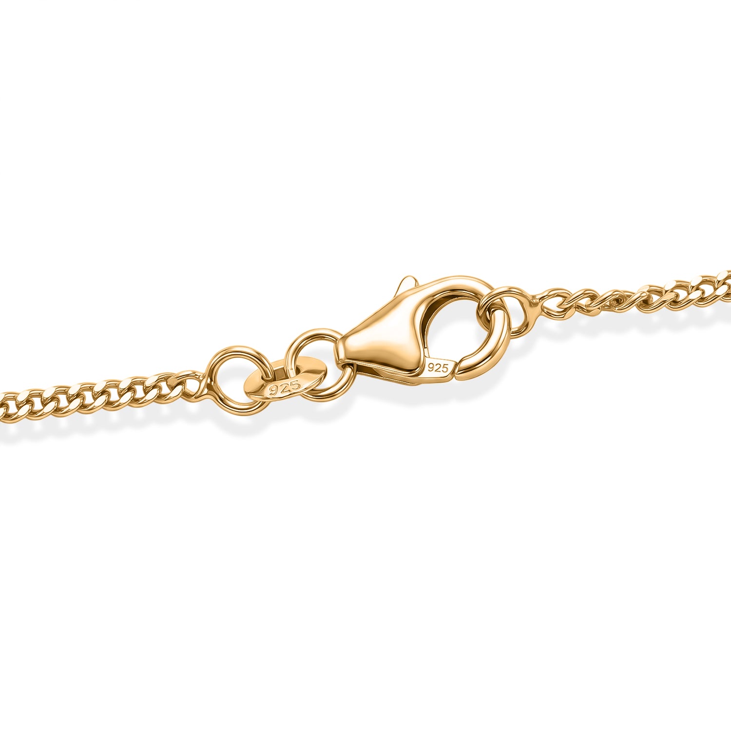 D'Joy AAA Ouro Verde-Quarz Halskette ca. 45 cm 925 Silber 750 Gelbgold vermeil ca. 11,08 ct.