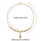 D'Joy AAA Ouro Verde-Quarz Halskette ca. 45 cm 925 Silber 750 Gelbgold vermeil ca. 11,08 ct.