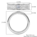 LUXURIANT DIAMOND - Lab Grown Diamant SI-GH Ring 925 Silber Rhodiniert (Größe 20.00) ca. 0,20 ct