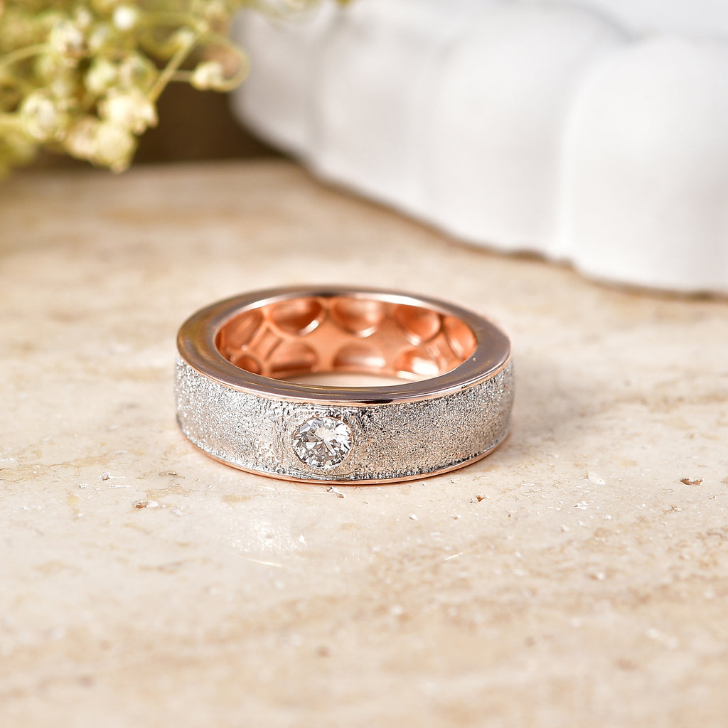 Rhodiniert und 750 Roségold Vermeil