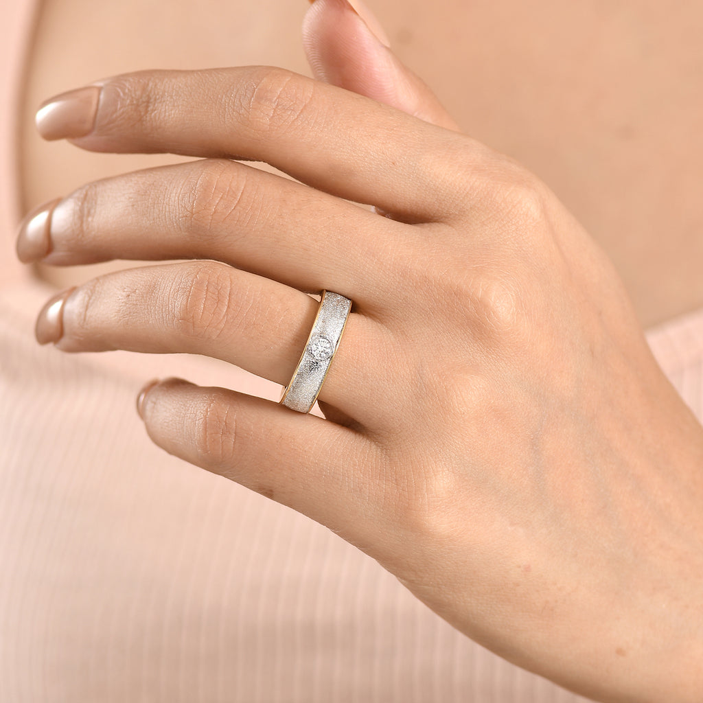 Rhodiniert und 750 Roségold Vermeil