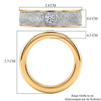 LUXURIANT DIAMOND - Lab Grown Diamant SI-GH Ring 925 Silber Rhodiniert und 750 Gelbgold Vermeil (Größe 17.00) ca. 0,20 ct