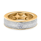 LUXURIANT DIAMOND - Lab Grown Diamant SI-GH Ring 925 Silber Rhodiniert und 750 Gelbgold Vermeil (Größe 17.00) ca. 0,20 ct