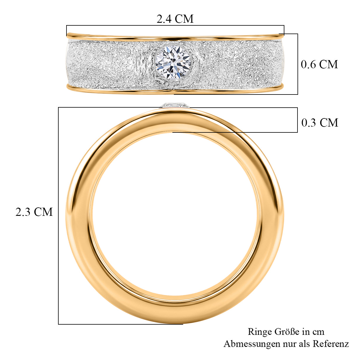 Rhodiniert und 750 Gelbgold Vermeil