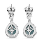 EVER TRUE Larimar, Weißer Zirkon Ohrringe Nickelfreies Messing ca. 6,70 ct.