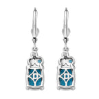 D'Joy AA Larimar, Neon Apatit Ohrringe 925 Silber Rhodiniert 4.64 ct