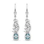 D'Joy Larimar, Himmelblauer Topas Ohrringe 925 Silber Rhodiniert ca. 2.34 ct