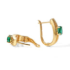 EVER TRUE Smaragd-Quarz Triplette Ohrringe Nickelfreies Messing ca. 2,03 ct.