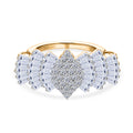 LUXURIANT DIAMOND - Lab Grown Diamant SI-GH Ring 925 Silber 750 Gelbgold Vermeil (Größe 19.00) ca. 2.00 ct