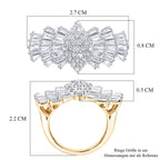 LUXURIANT DIAMOND - Lab Grown Diamant SI-GH Ring 925 Silber 750 Gelbgold Vermeil (Größe 19.00) ca. 2.00 ct