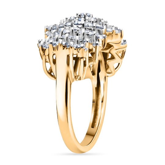 LUXURIANT DIAMOND - Lab Grown Diamant SI-GH Ring 925 Silber Rhodiniert (Größe 18.00) ca. 2.00 ct