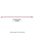 D'Joy Ilakaka Rosa Saphir (Fissure gefüllt), Weißer Diamant Armband ca. 19 cm 925 Silber 750 Roségold vermeil ca. 7,59 ct.