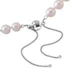 ONE TIME CLOSE OUT DEAL - Weiße Edison Perle (9-10 mm) Halskette ca. Flexibles cm 316L Edelstahl