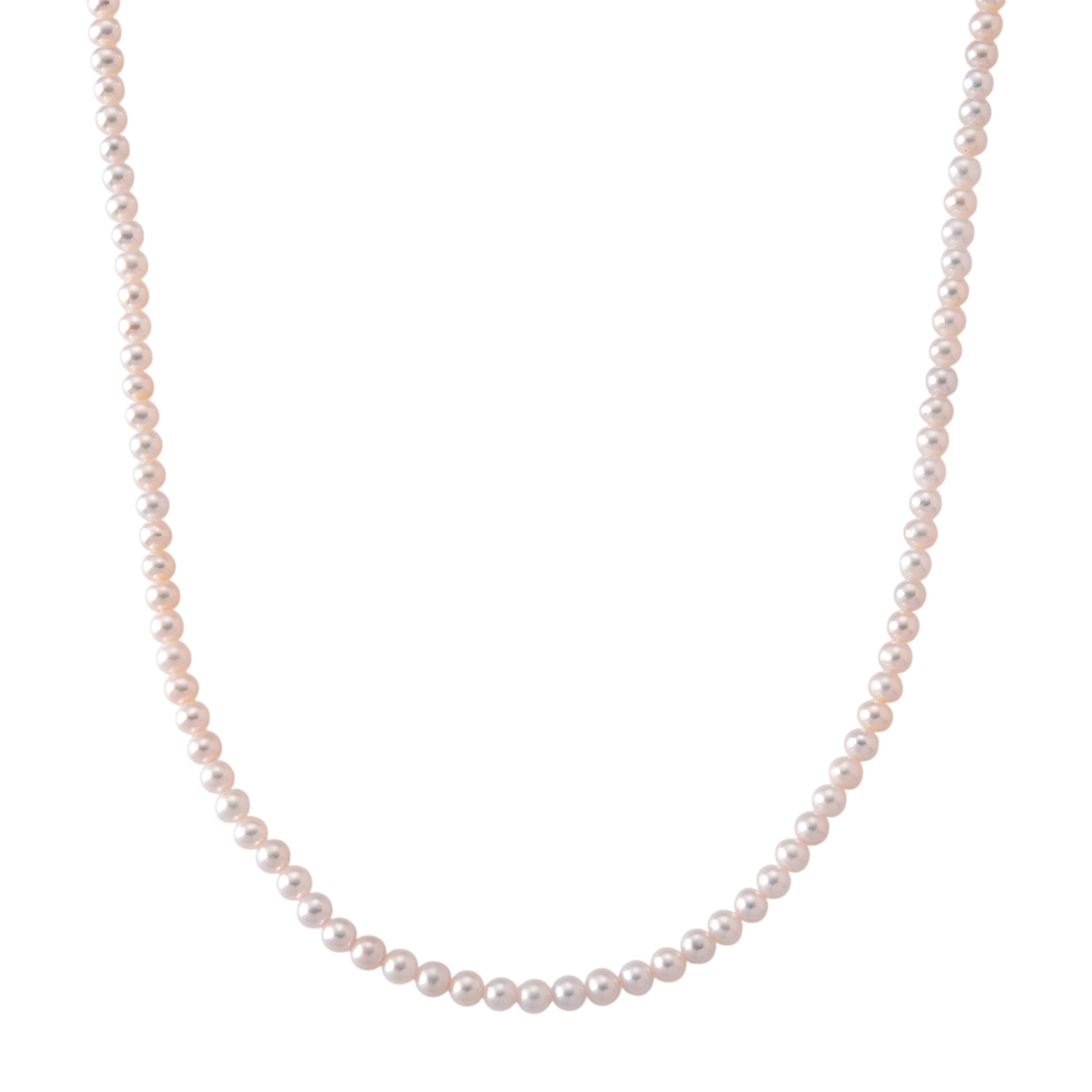 D'Joy AAA Zhuji Akoya-Perle (5.5-6 mm) Halskette ca. 50 cm  925 Silber Rhodiniert
