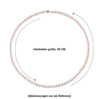 D'Joy AAA Zhuji Akoya-Perle (5.5-6 mm) Halskette ca. 50 cm  925 Silber Rhodiniert