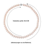 D'Joy Weiße Süßwasser Perle (10-11 mm) Halskette ca. 50 cm 316L Edelstahl Rhodiniert