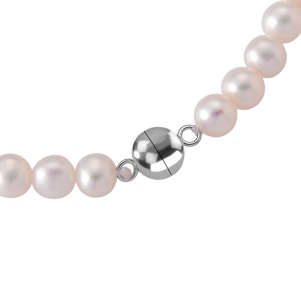 D'Joy AAA Zhuji Akoya-Perle (5-5.5 mm) Armband ca. 20 cm 925 Silber Rhodiniert