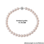 D'Joy AAA Zhuji Akoya-Perle (5-5.5 mm) Armband ca. 20 cm 925 Silber Rhodiniert