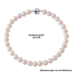 D'Joy AAA Zhuji Akoya-Perle (5-5.5 mm) Armband ca. 20 cm 925 Silber Rhodiniert