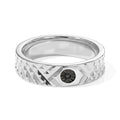 D'Joy Grüner Diamant Ring 925 Silber Platiniert (Größe 20.00)