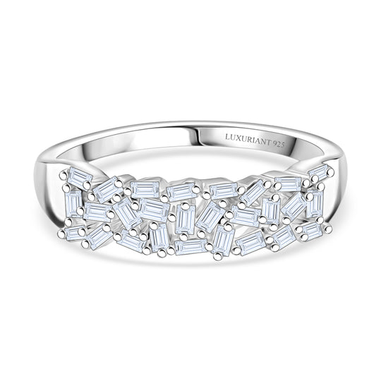 LUXURIANT DIAMOND - Lab Grown Diamant SI-GH Ring 925 Silber Rhodiniert (Größe 20.00) ca. 0,27 ct