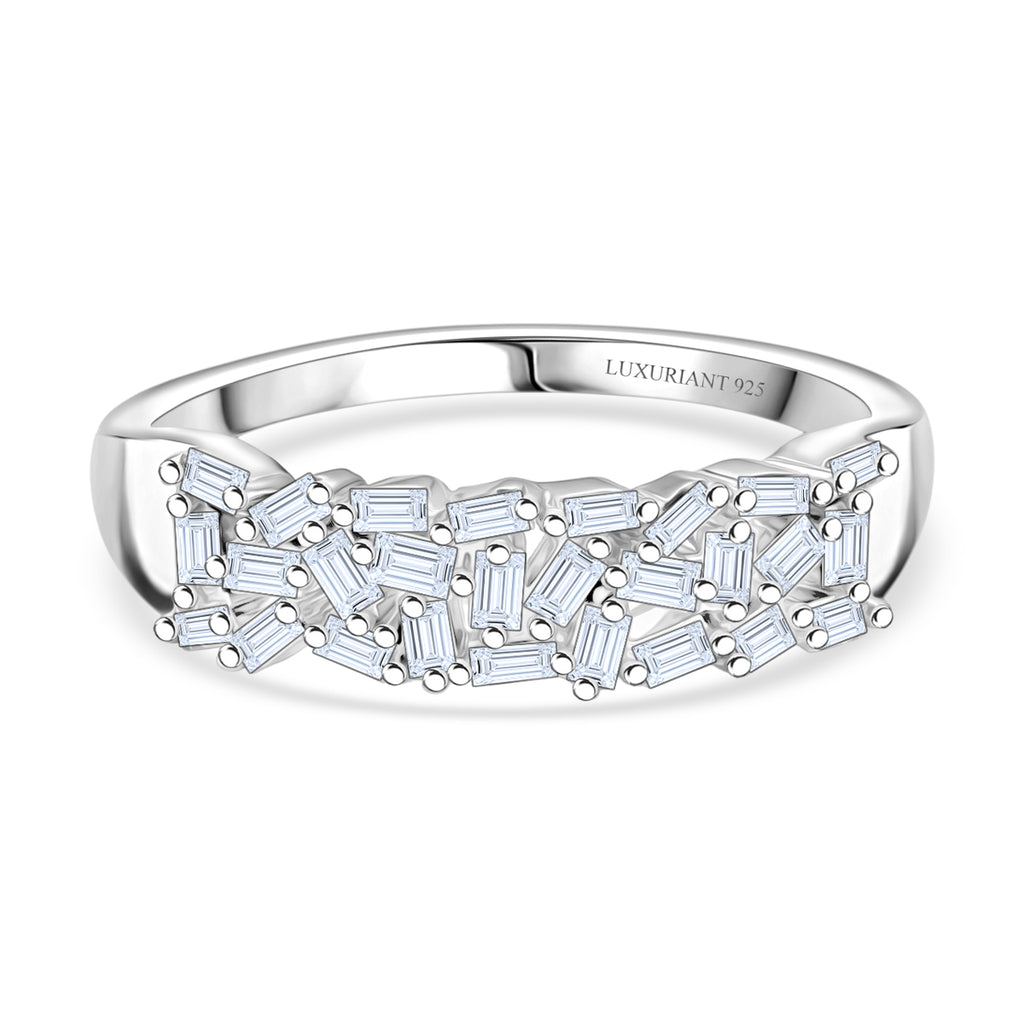 LUXURIANT DIAMOND - Lab Grown Diamant SI-GH Ring 925 Silber Rhodiniert (Größe 19.00) ca. 0,27 ct